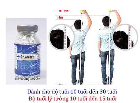 Viên uống kích thích tăng chiều cao tối đa cho trẻ từ 10 tuổi và người lớn.